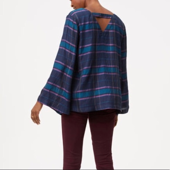 LOFT Tops - Ann Taylor Loft Bar back Bell sleeve blouse
